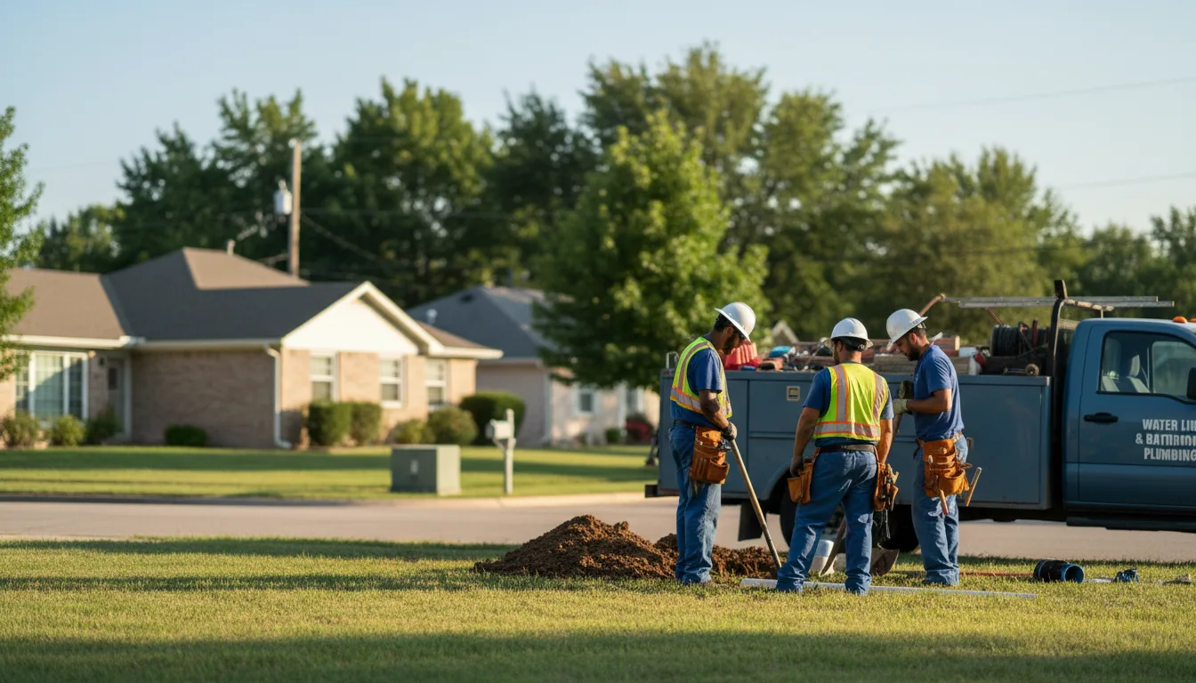 Residential water line and bathroom plumbing service in Fulton, AL